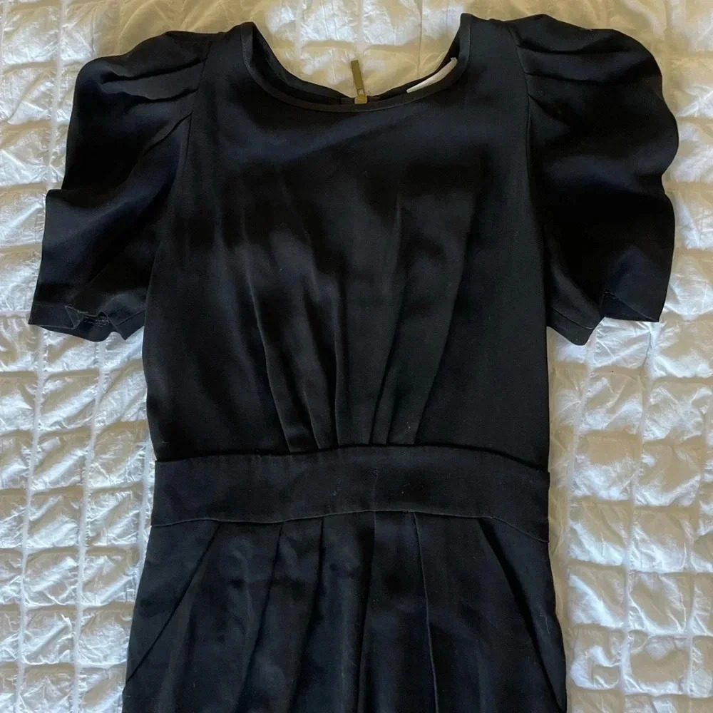 Maje black puff shoulder knit dress - Picture 2 of 9